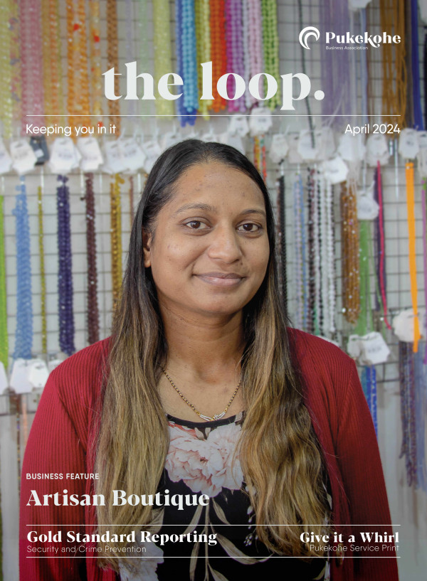 Front cover of The Loop with picture of Anjana Susane from Artisan Boutique